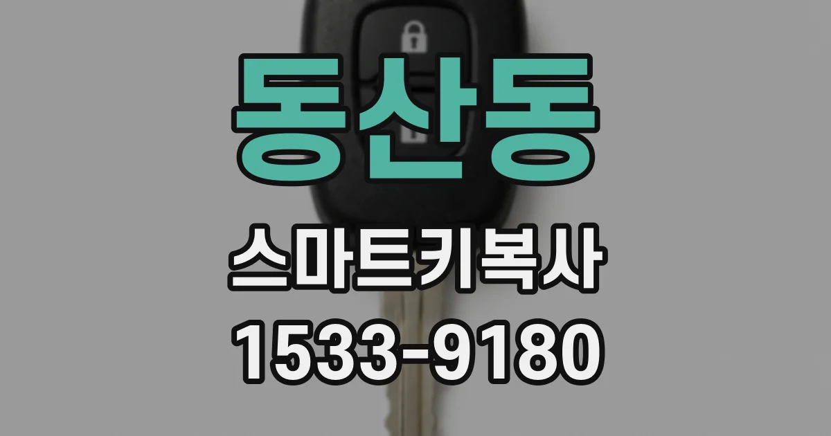 동산동 스마트키복사