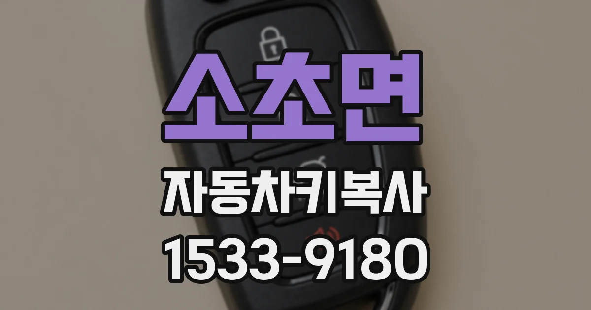 소초면 자동차키복사