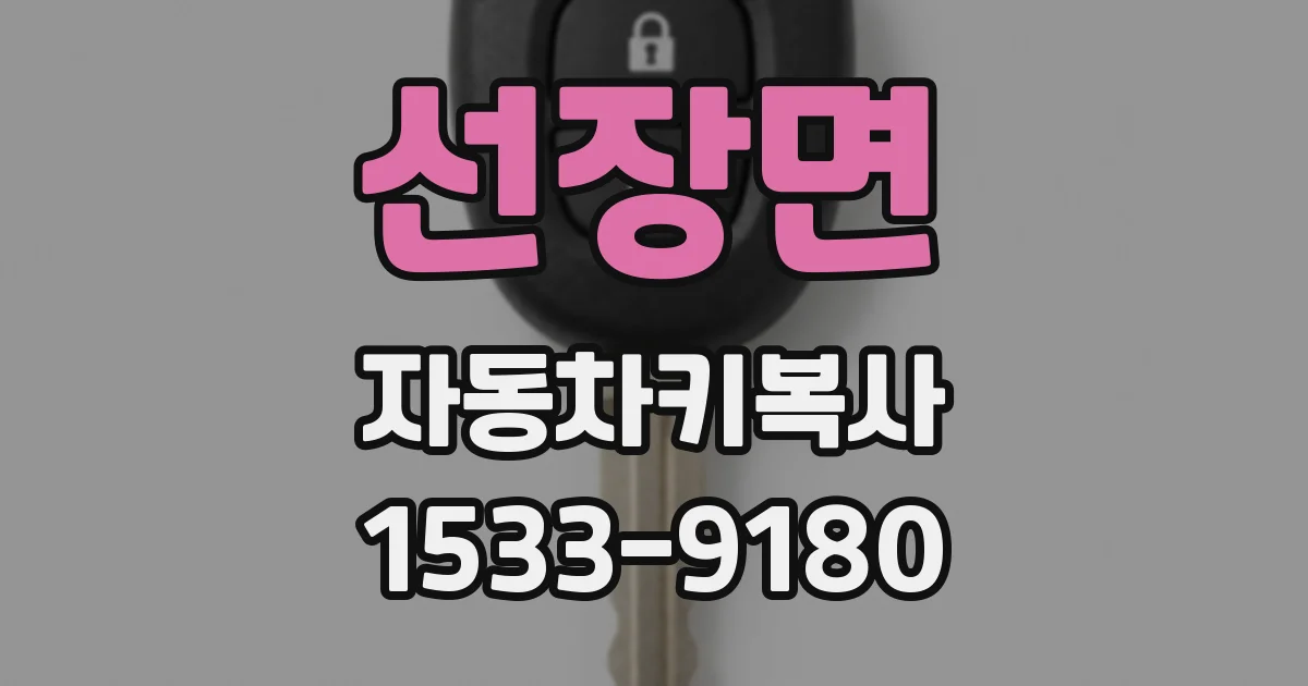 선장면 자동차키복사