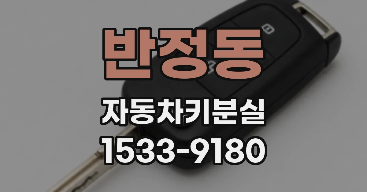 반정동 자동차키분실
