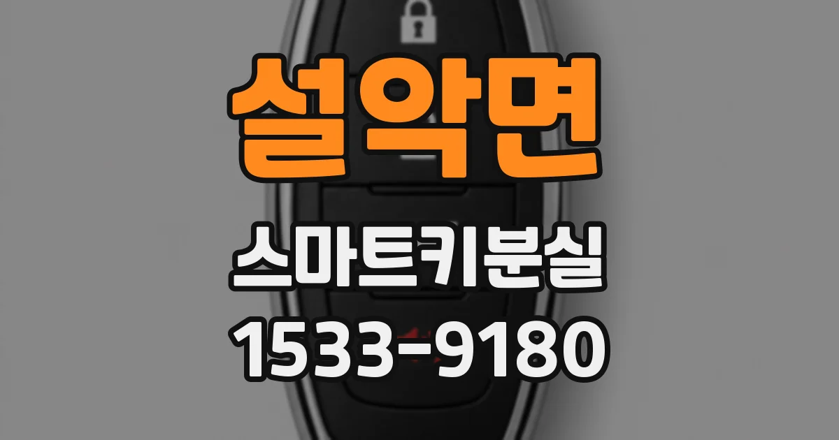설악면 스마트키분실