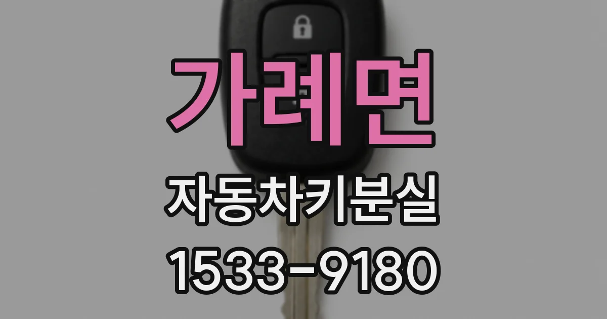 가례면 자동차키분실