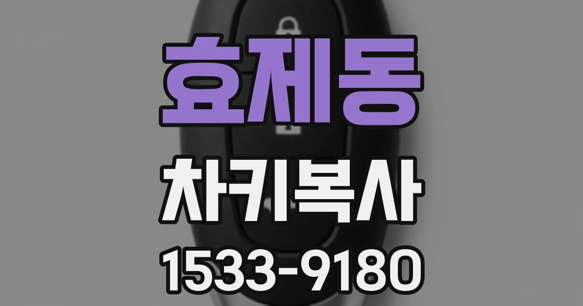효제동 차키복사