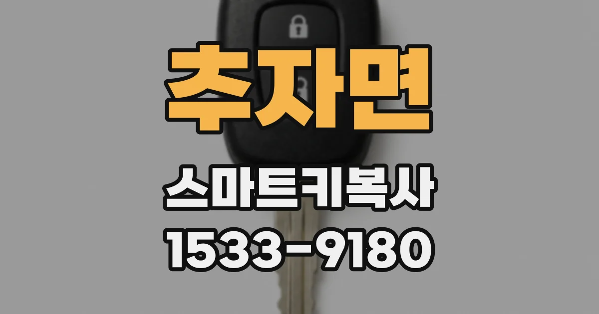 추자면 스마트키복사