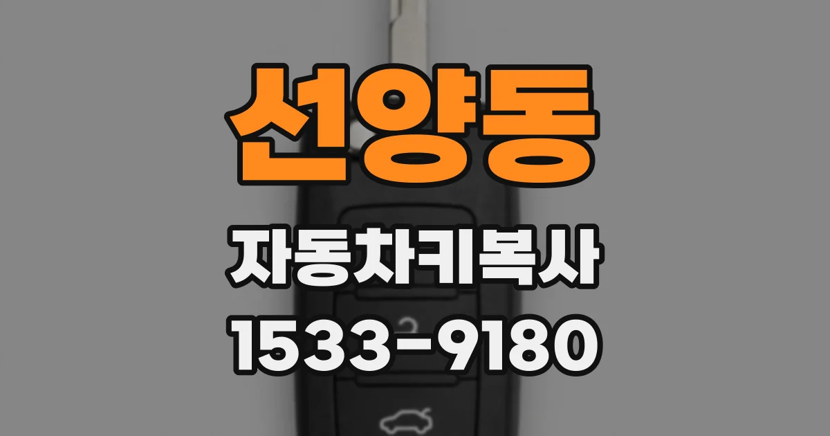 선양동 자동차키복사