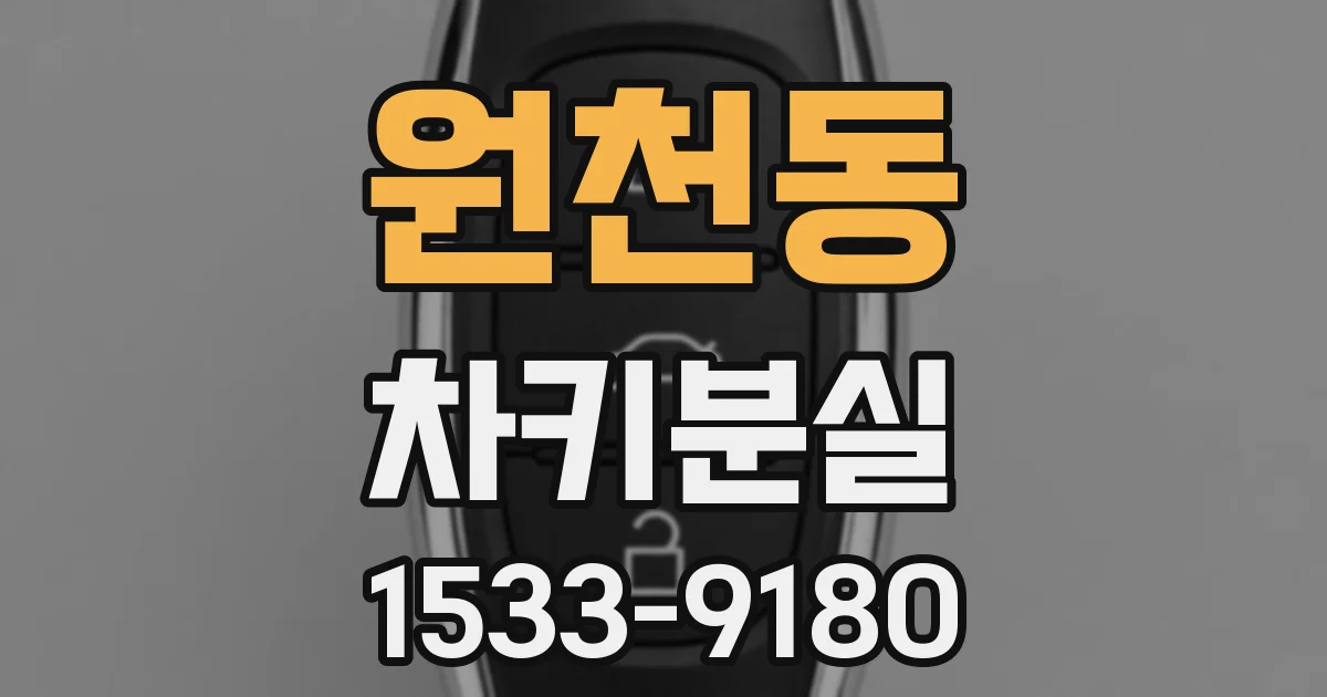 원천동 차키분실
