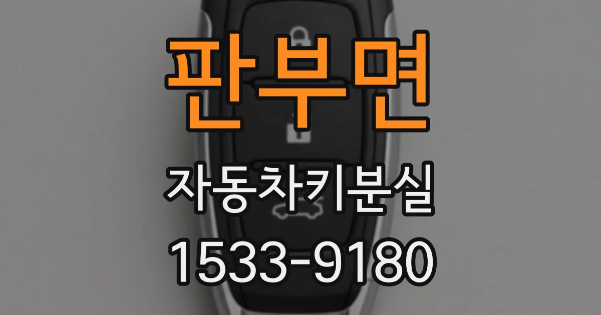 판부면 자동차키분실