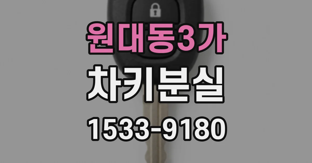 원대동3가 차키분실
