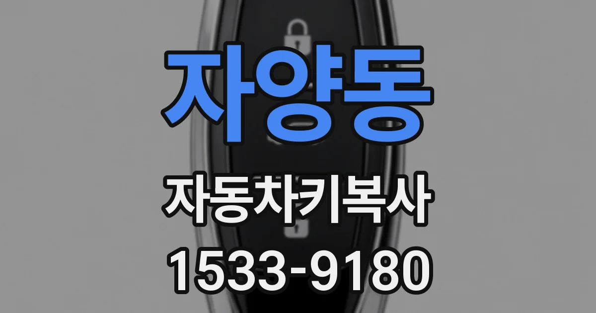 자양동 자동차키복사