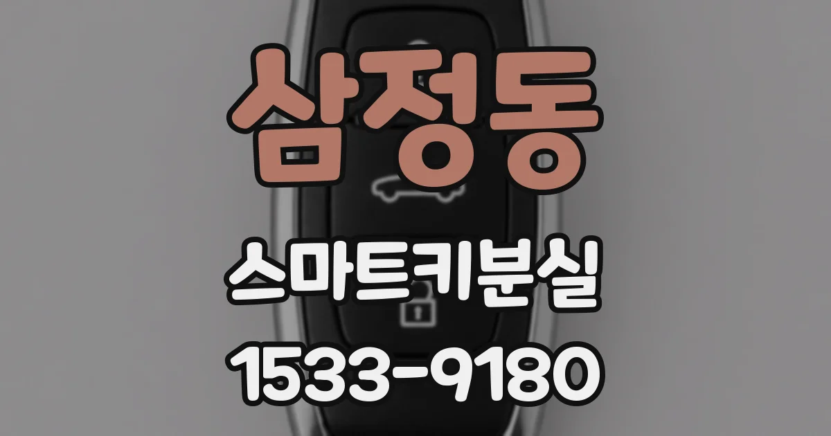 삼정동 스마트키분실