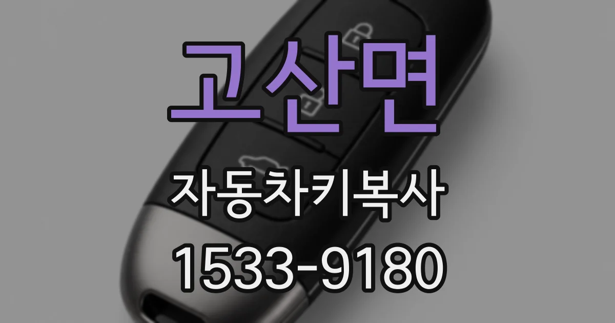 고산면 자동차키복사