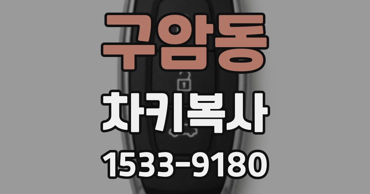 구암동 차키복사