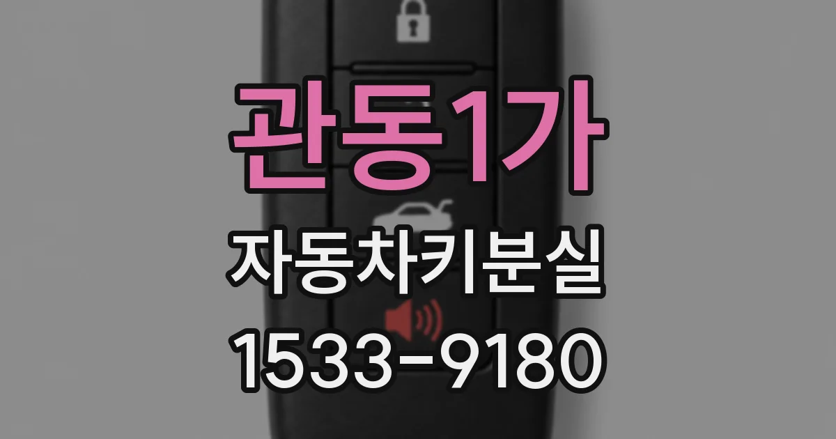 관동1가 자동차키분실