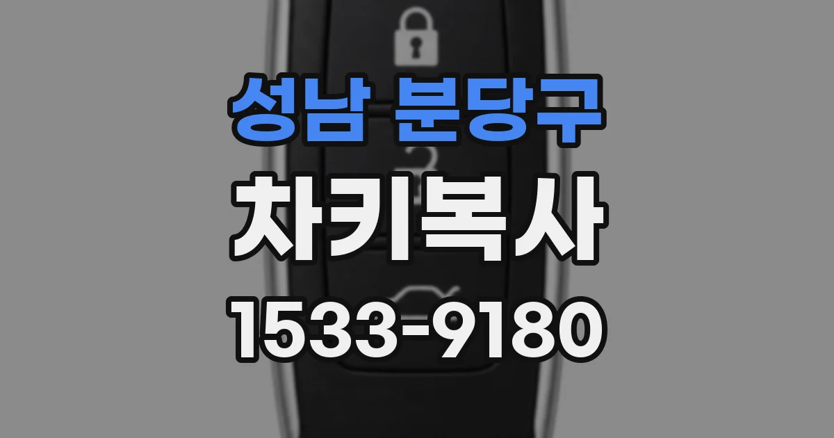 성남 분당구 차키복사