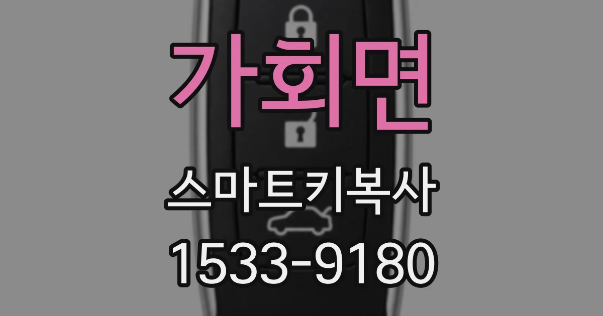 가회면 스마트키복사