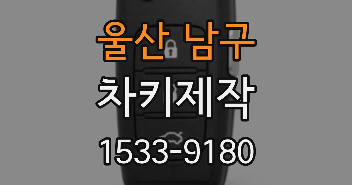 울산 남구 차키제작