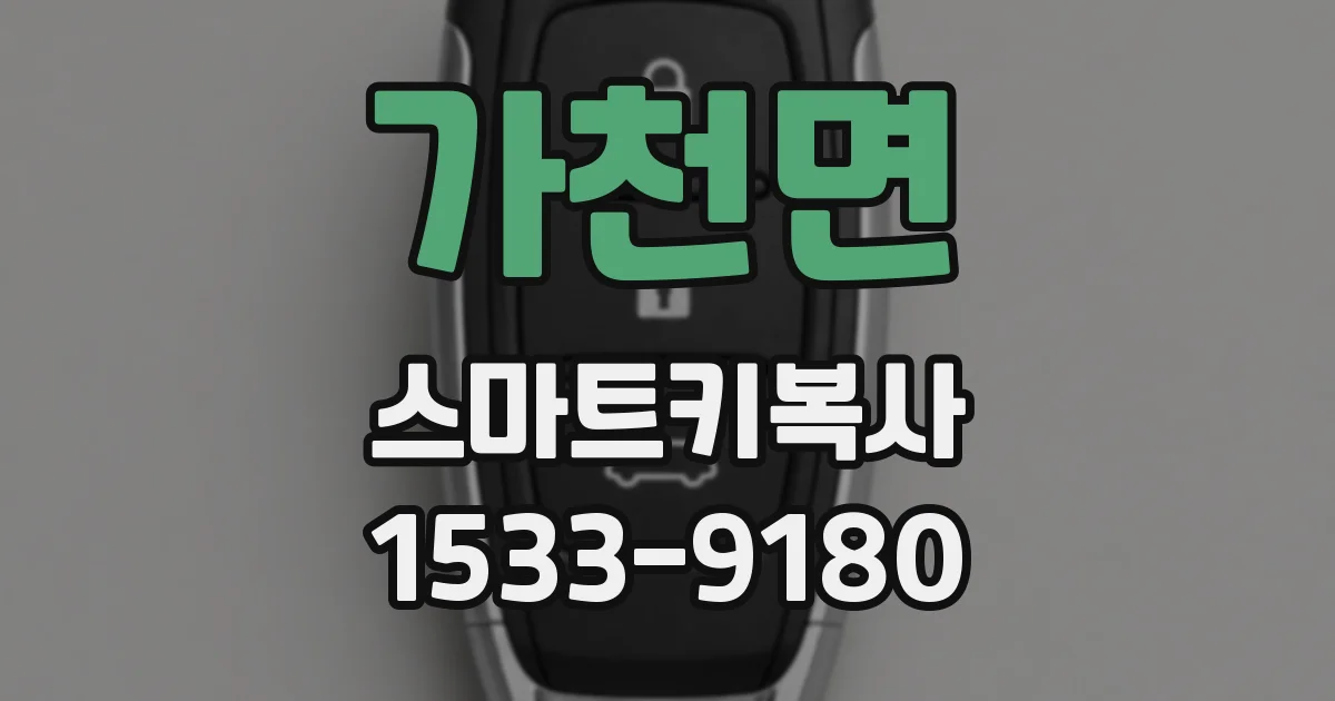 가천면 스마트키복사