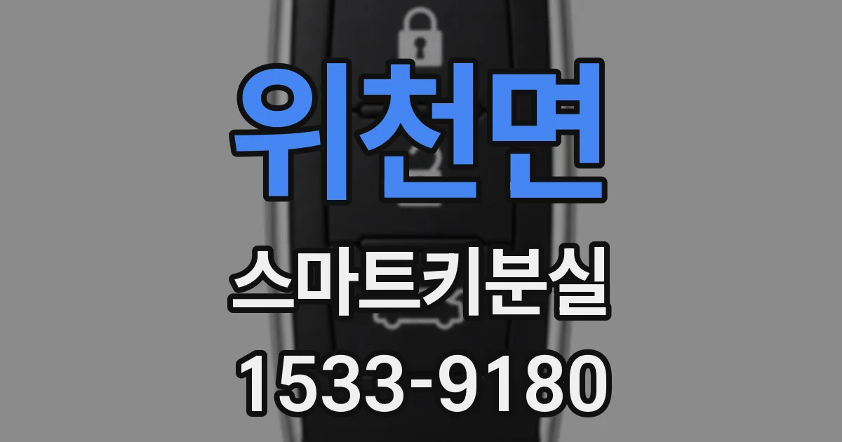 위천면 스마트키분실