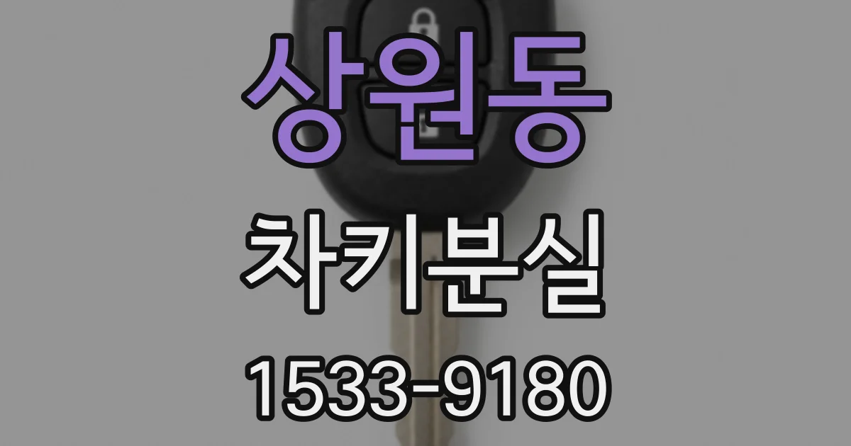 상원동 차키분실
