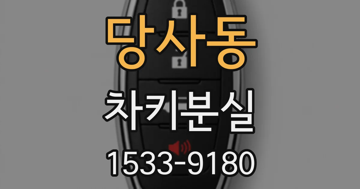 당사동 차키분실
