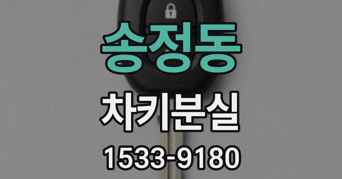 송정동 차키분실