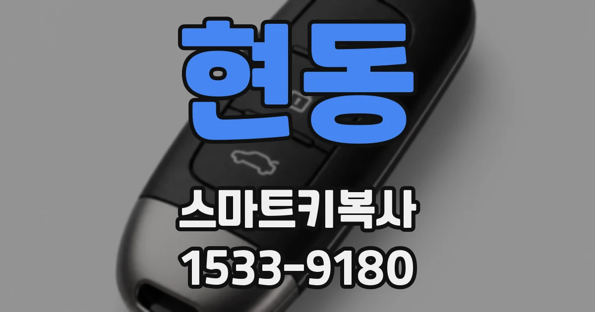 현동 스마트키복사