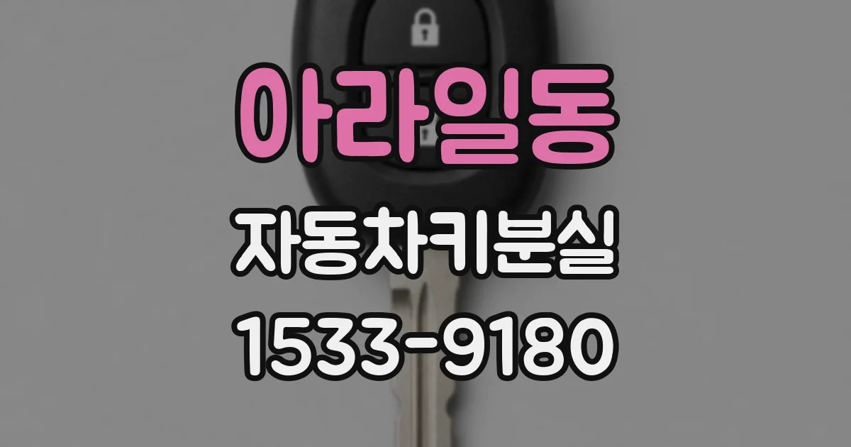 아라일동 자동차키분실