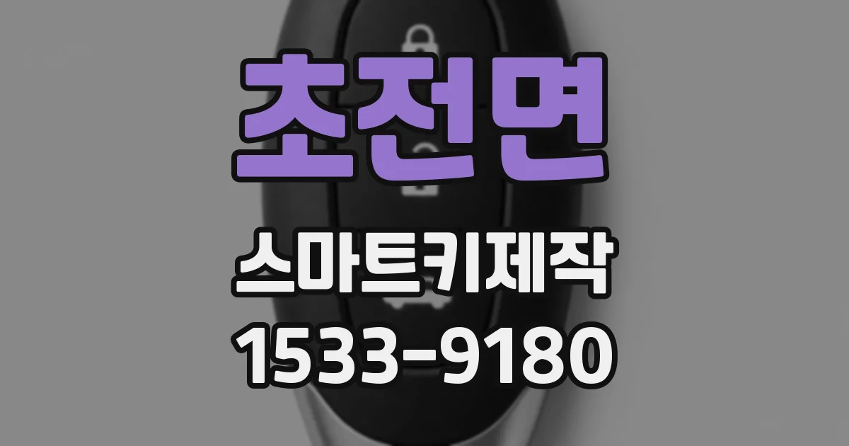 초전면 스마트키제작