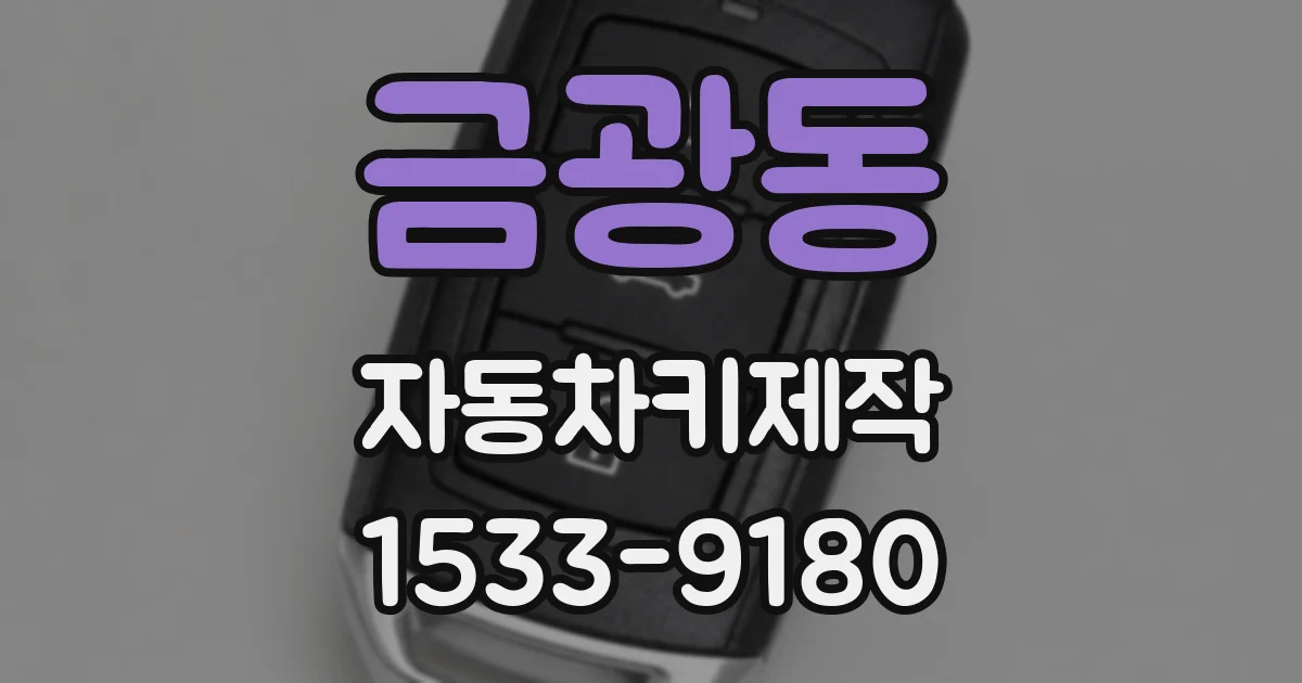 금광동 자동차키제작