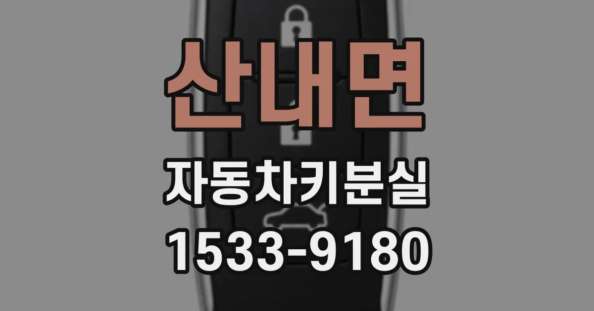 산내면 자동차키분실