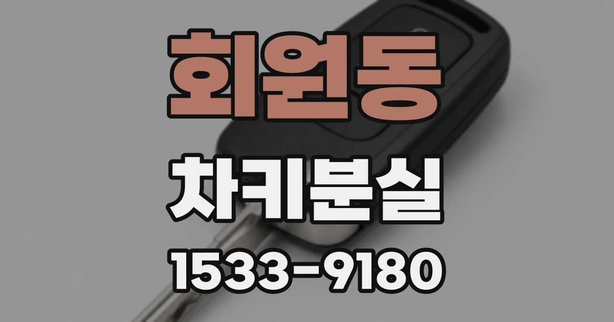 회원동 차키분실
