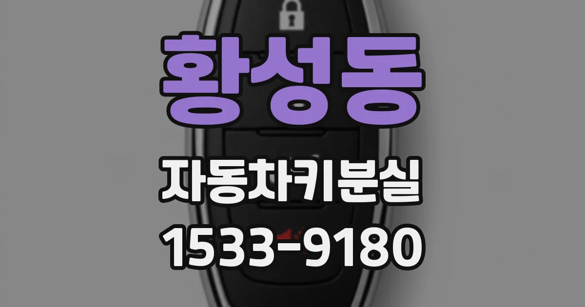 황성동 자동차키분실