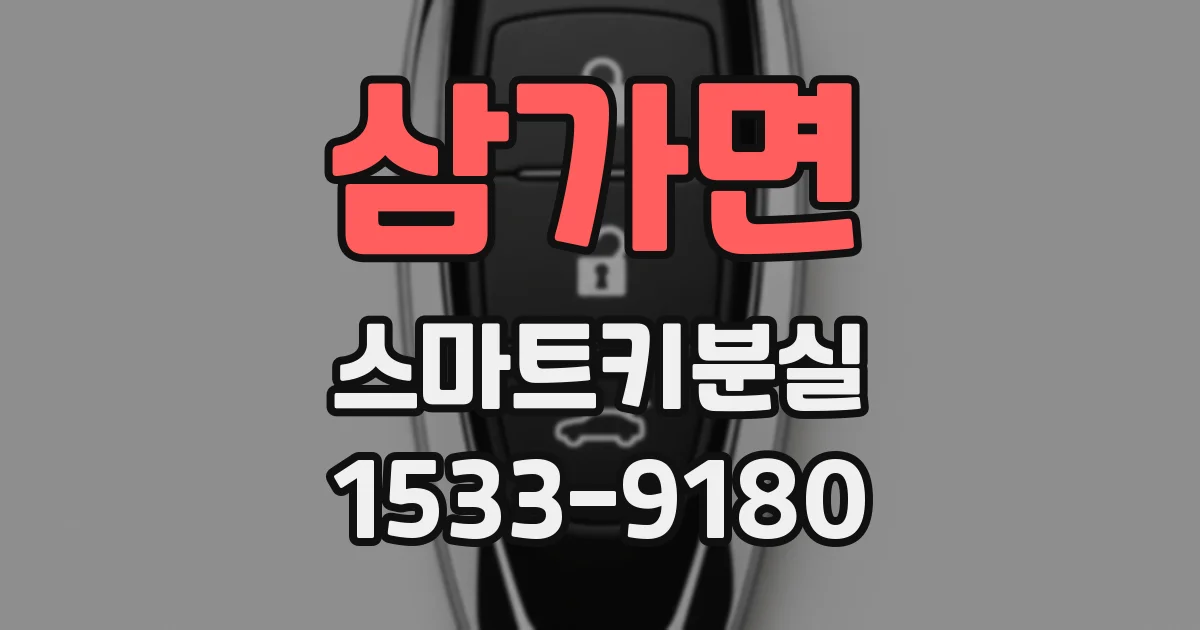 삼가면 스마트키분실