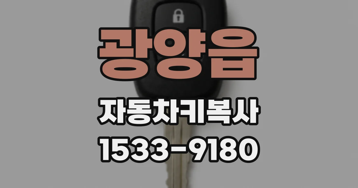 광양읍 자동차키복사