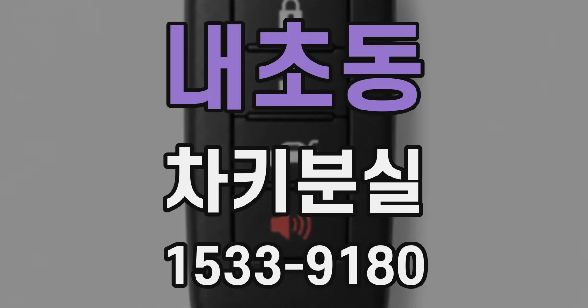 내초동 차키분실