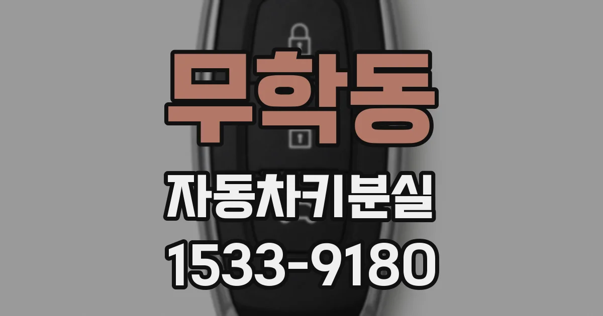 무학동 자동차키분실
