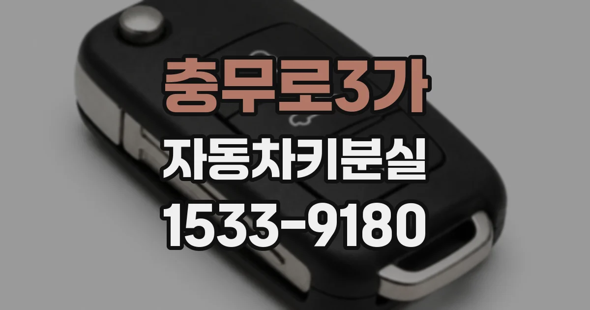 충무로3가 자동차키분실