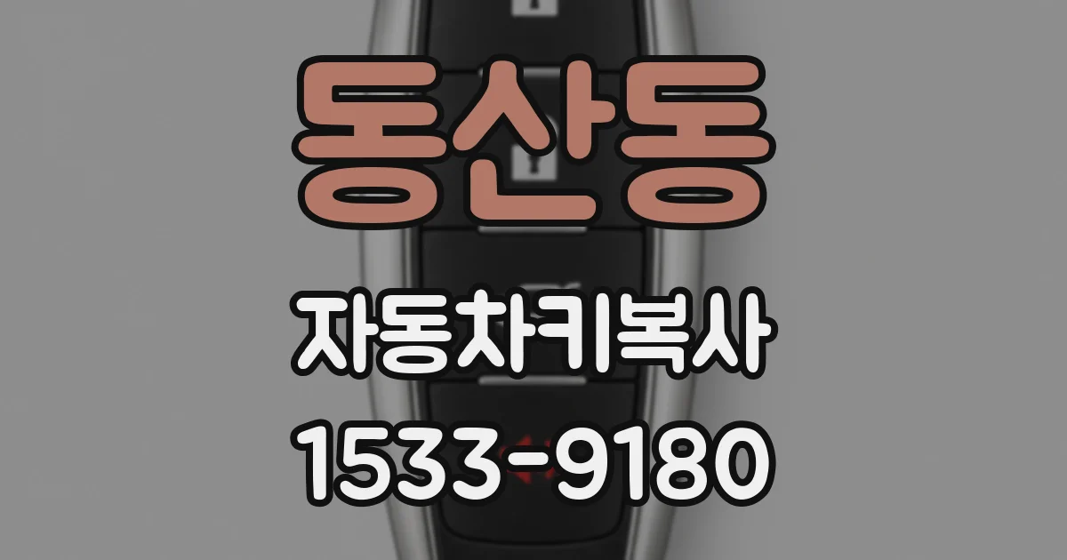 동산동 자동차키복사
