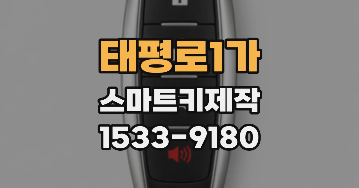 태평로1가 스마트키제작
