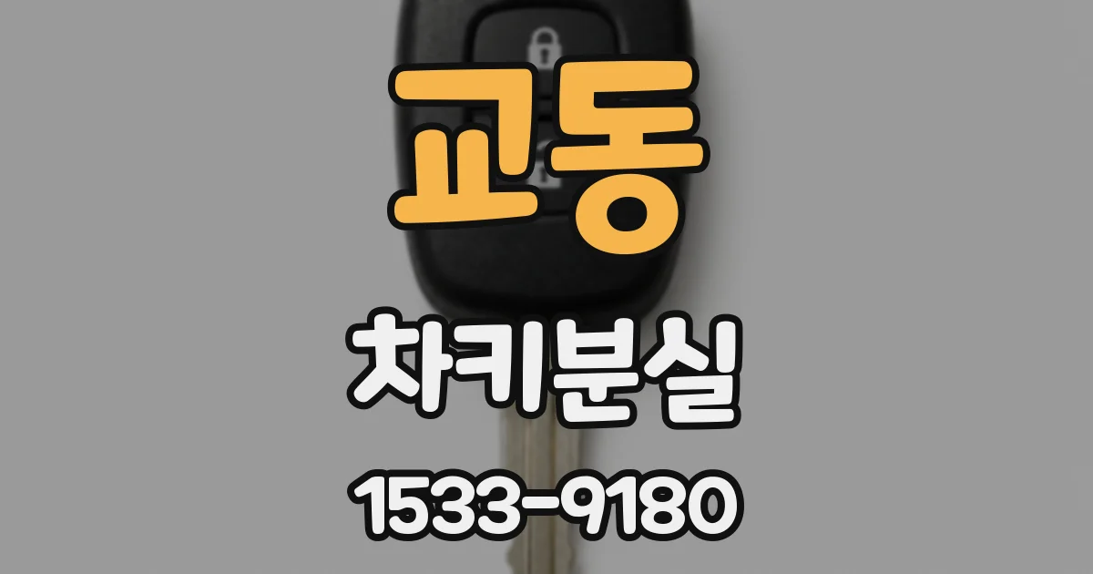 교동 차키분실