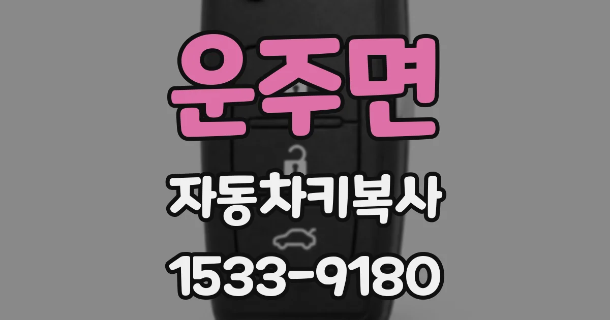 운주면 자동차키복사