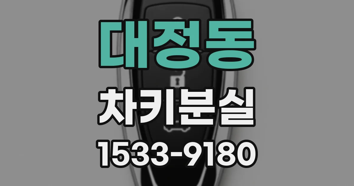대정동 차키분실