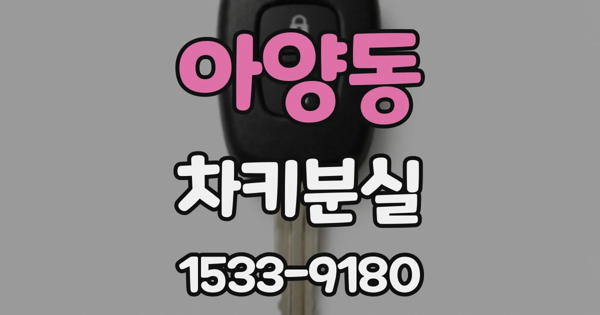 아양동 차키분실