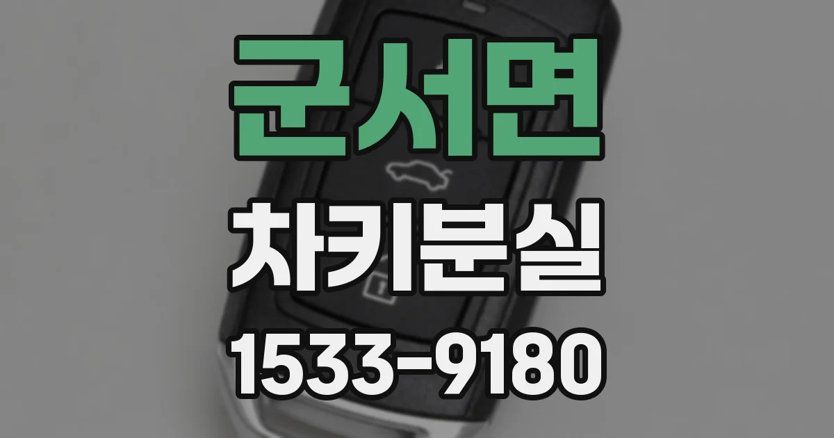 군서면 차키분실