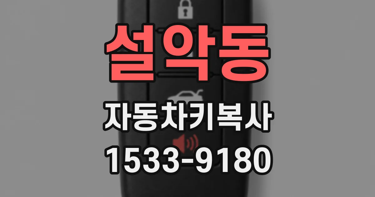 설악동 자동차키복사