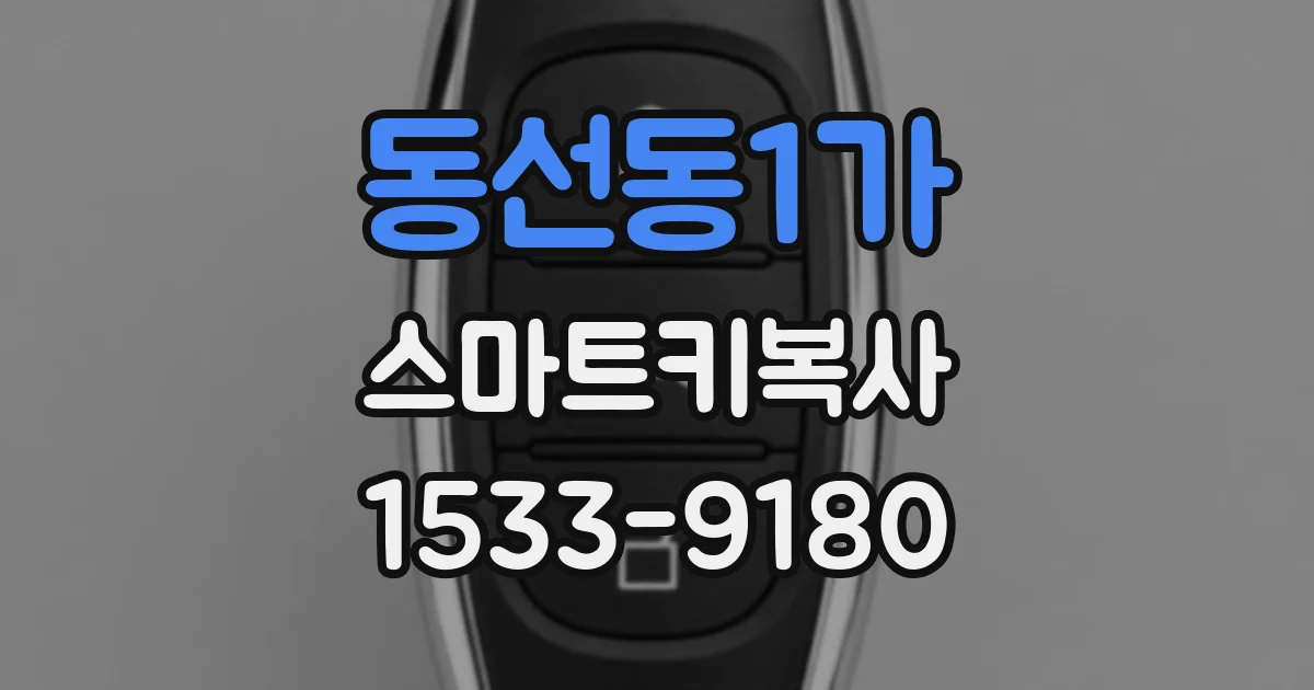 동선동1가 스마트키복사