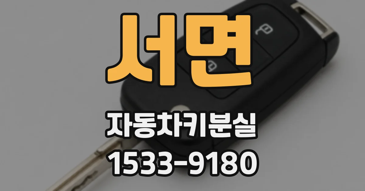 서면 자동차키분실