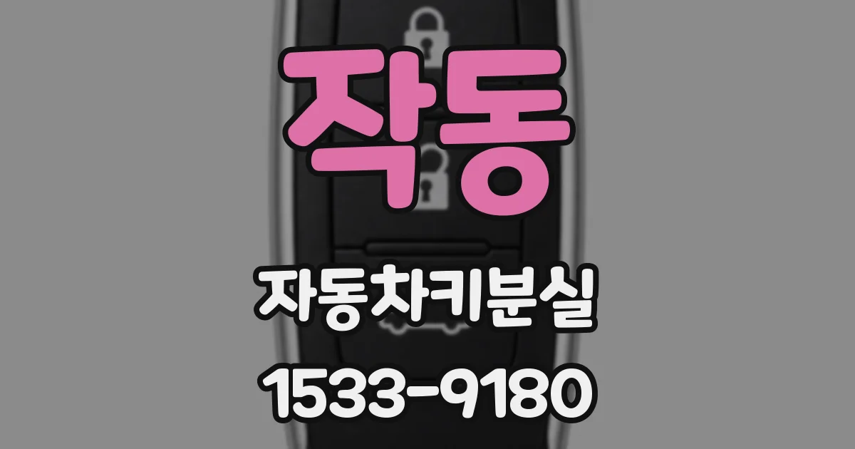 작동 자동차키분실