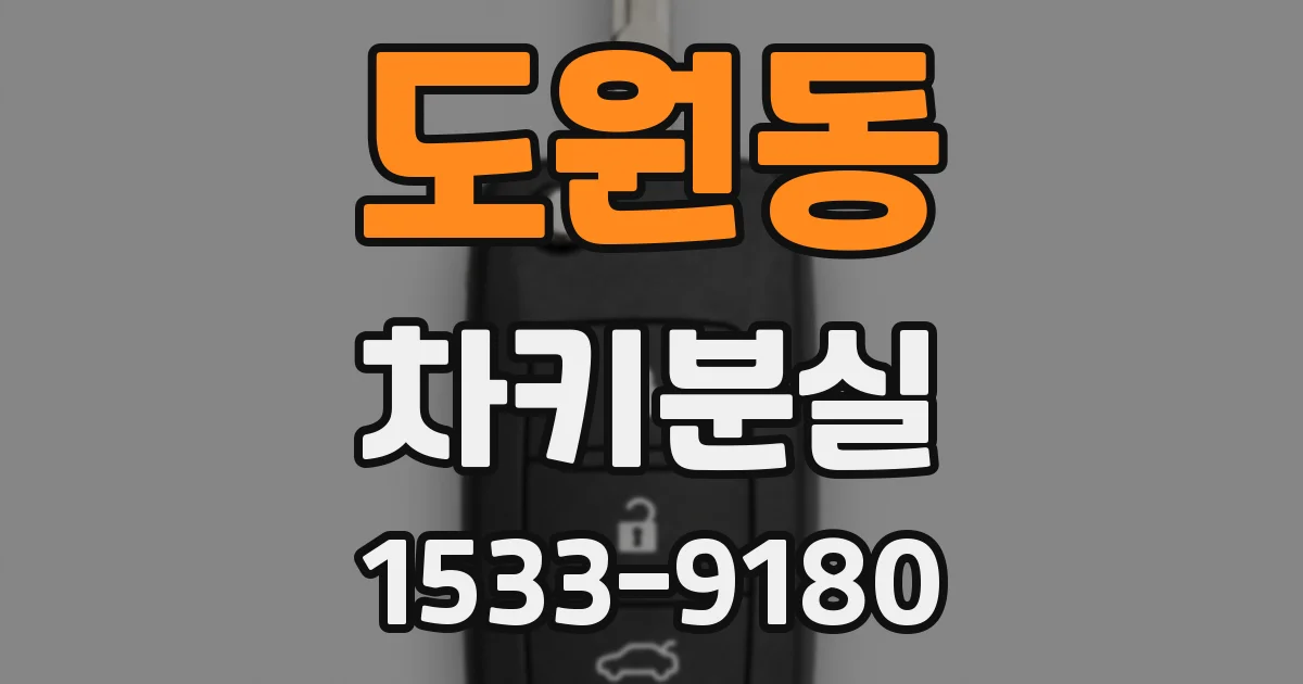 도원동 차키분실