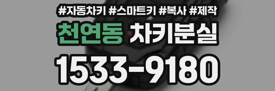 천연동 차키분실